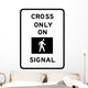 Cross Only Walk Signal Wall Decal