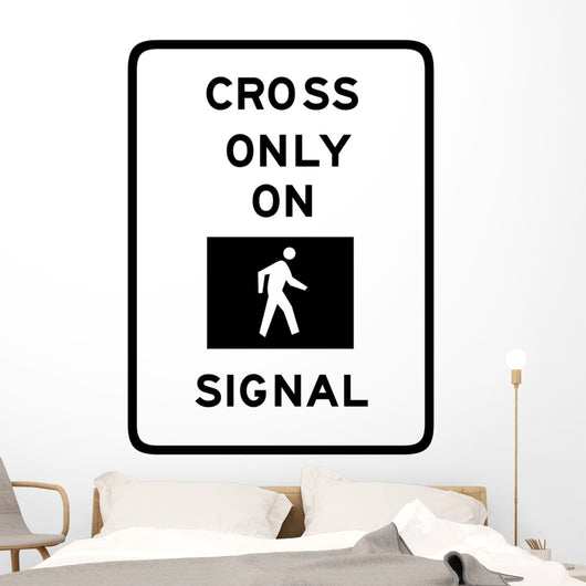 Cross Only Walk Signal Wall Decal