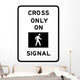 Cross Only Walk Signal Wall Decal