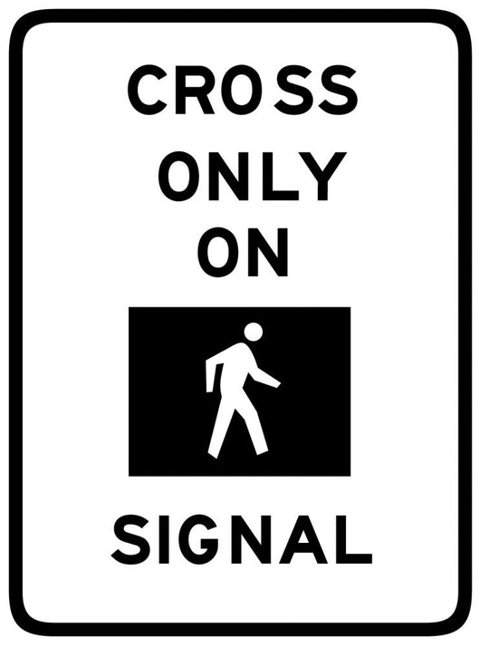 Cross Only Walk Signal Wall Decal
