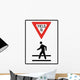 Yield to Pedestrians Sign Wall Decal