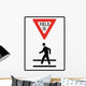 Yield to Pedestrians Sign Wall Decal