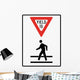 Yield to Pedestrians Sign Wall Decal