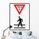 Yield to Pedestrians Sign Wall Decal