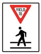 Yield to Pedestrians Sign Wall Decal