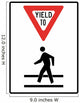 Yield to Pedestrians Sign Wall Decal