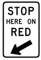 Stop Here Red Sign Wall Decal