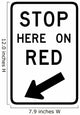 Stop Here Red Sign Wall Decal