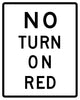 No Turn Red Sign Wall Decal