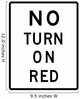 No Turn Red Sign Wall Decal