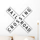 Rail Road Crossing Sign Wall Decal