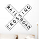 Rail Road Crossing Sign Wall Decal