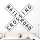 Rail Road Crossing Sign Wall Decal