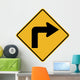 Right Turn Sign Wall Decal