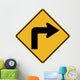Right Turn Sign Wall Decal