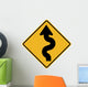 Winding Road to Right Wall Decal