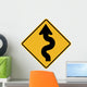 Winding Road to Right Wall Decal
