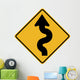 Winding Road to Right Wall Decal