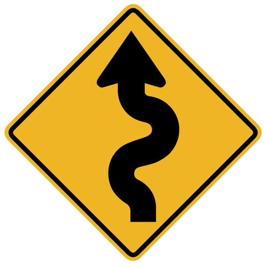 Winding Road to Right Wall Decal
