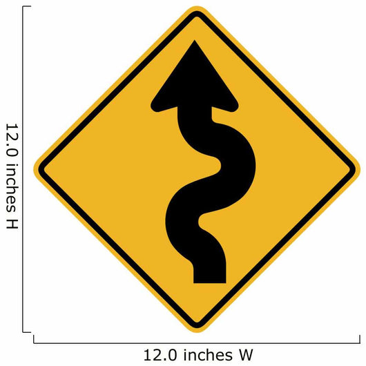 Winding Road to Right Wall Decal