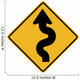 Winding Road to Right Wall Decal