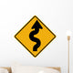 Winding Road to Left Wall Decal
