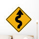 Winding Road to Left Wall Decal