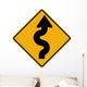 Winding Road to Left Wall Decal