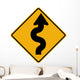 Winding Road to Left Wall Decal