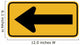 Large Arrow to Left Wall Decal