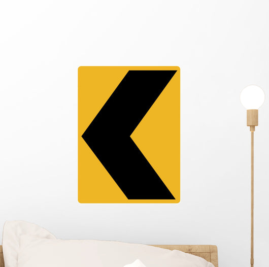 Chevron to Left Sign Wall Decal