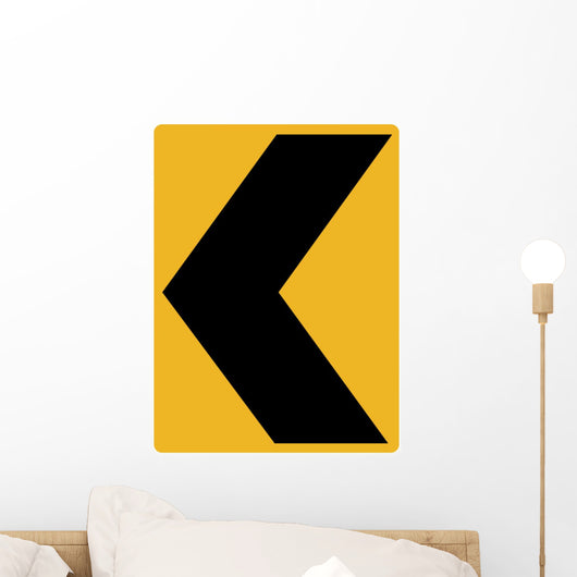 Chevron to Left Sign Wall Decal