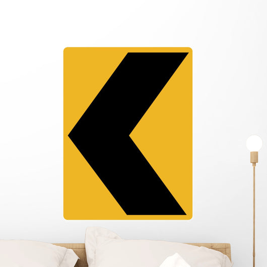 Chevron to Left Sign Wall Decal
