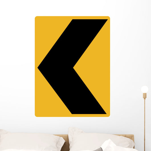 Chevron to Left Sign Wall Decal