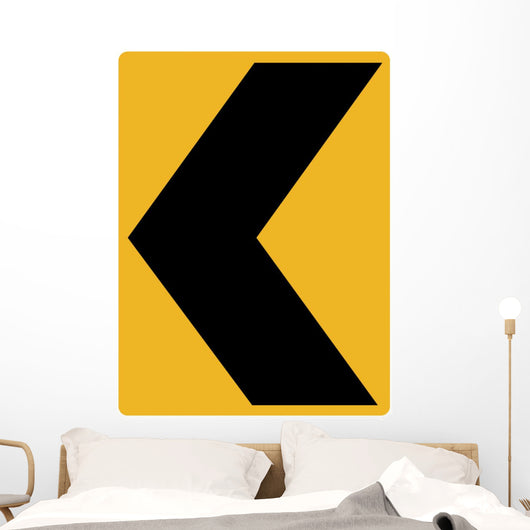 Chevron to Left Sign Wall Decal