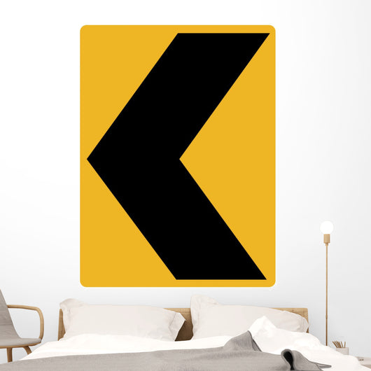 Chevron to Left Sign Wall Decal