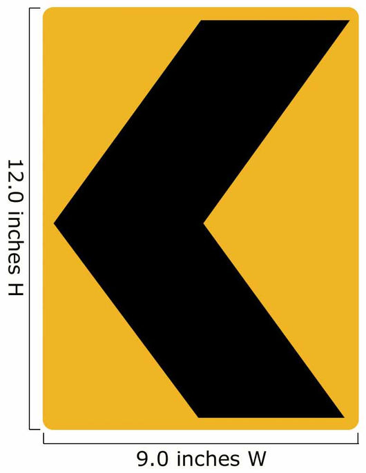 Chevron to Left Sign Wall Decal
