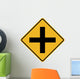 Cross Road Sign Wall Decal