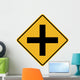 Cross Road Sign Wall Decal