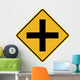 Cross Road Sign Wall Decal