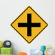Cross Road Sign Wall Decal