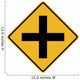 Cross Road Sign Wall Decal