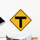 T Intersection Sign Wall Decal