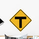 T Intersection Sign Wall Decal