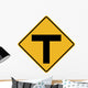 T Intersection Sign Wall Decal