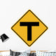 T Intersection Sign Wall Decal