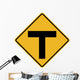 T Intersection Sign Wall Decal