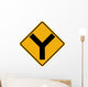Y Intersection Sign Wall Decal