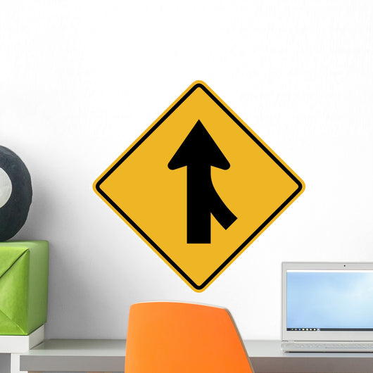 Merging Traffic from Right Wall Decal
