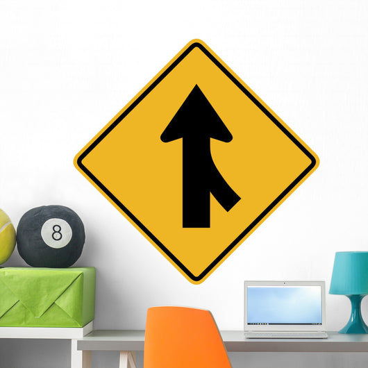 Merging Traffic from Right Wall Decal